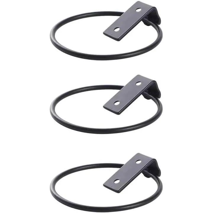 Juego de 3 soportes de pared de maceta de metal Soporte de maceta de gancho de maceta Soporte de bandeja de maceta de flor para interior y exterior (17,5 × 15 × 6,2 cm) - 1