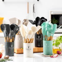 Set De Utensilios De Cocina Ecológicos De Silicona 12PCS Incluye Tampones Y Cuchara Medidora Herramientas De Cocina Prácticas - details 0