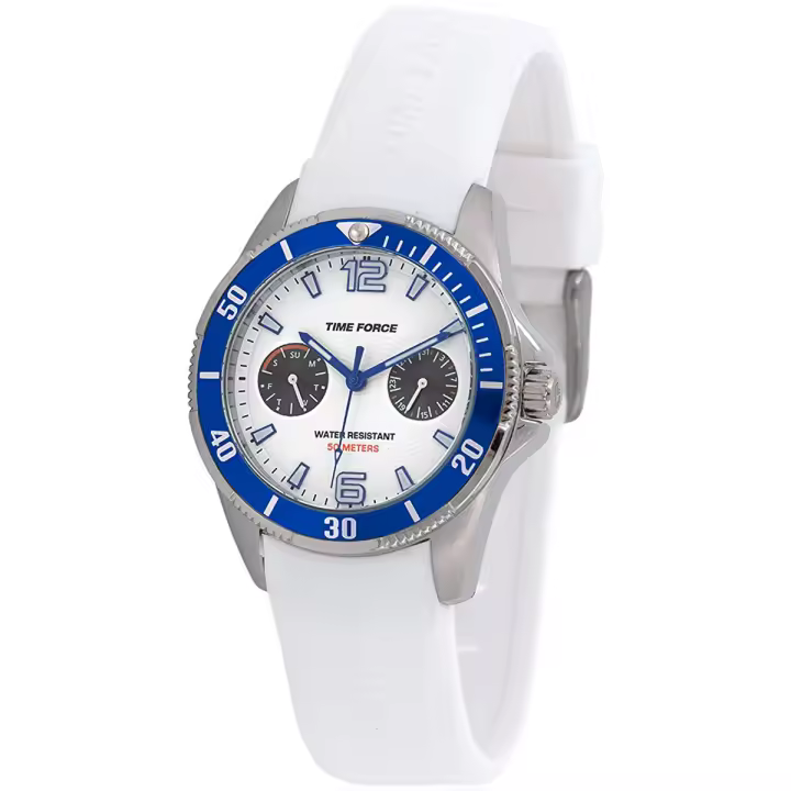 Time Force Tf4110b11  Reloj Para Para Chico Color Blanco - 1