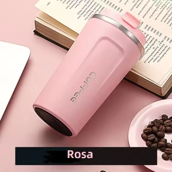 Taza Térmica De Acero Inoxidable 380/510ml Para Viaje Y Oficina Termo Antigoteo Con Capacidad Grande Y Estilo De Negocios - 1