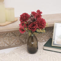 Bouquet De Rosas Artificiales Daisy Decoración Elegante Para El Hogar Y Bodas Falsas Para Vaso Decorativo DIY Accesorios Navideños Plantas Manuales - details 3