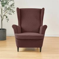 Cubiertas De Silla Wingback Clásicas En Color Sólido Con Funda Para Asiento Y Cojín Tapete De Sofá Decoración Del Hogar Hechas De Spandex Y Poliéster Estilo Europeo - details 13