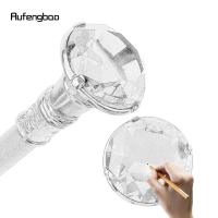 Bastón De Caminar Elegante De Plata Con Diamante Rojo 93cm Decorativo Y Fashion Para Caballeros Cosplay Con Punta De Goma - details 1