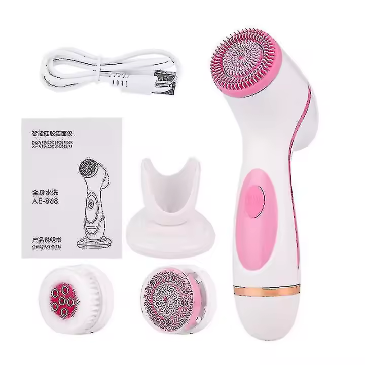 3 In 1 Electric Facial Brush Silic Rotating Face Brush Deep Cleaning Skin Ing Massar Exfoliat - 1