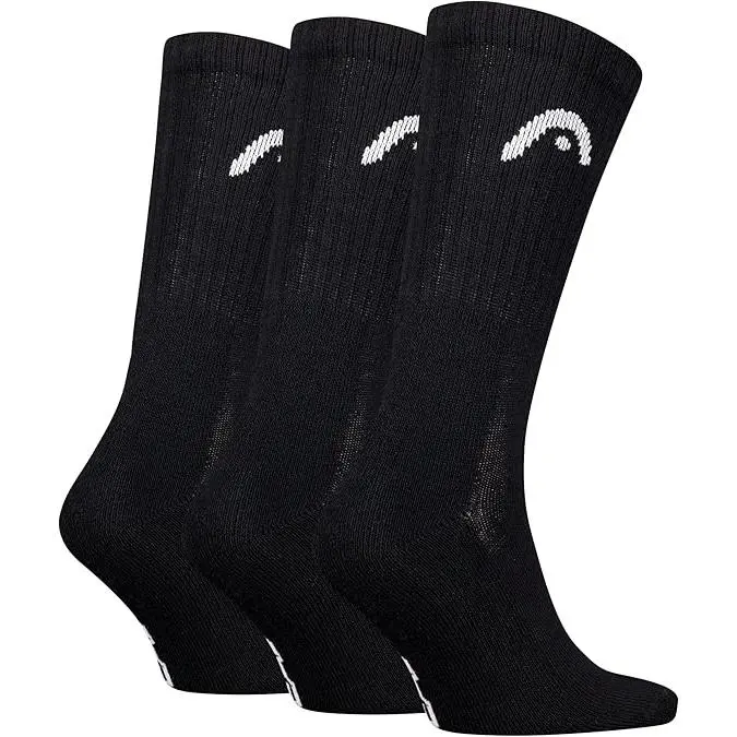 Calcetines Head Training Crew 3 Pares Negro - Elegir Talla - 1