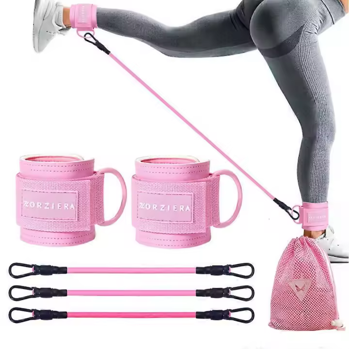 Ankle Resistance Bands, Ankle Bands for Working Out with Cuffs, Ankle Strap with Exercise Bands - 1