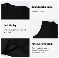 Chaleco Sin Mangas Para Hombre Talla Grande Negro Secado Rápido Cuatro Estaciones Moda Casual Chaleco De Fitness - details 7