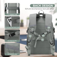 Nueva Mochila De Viaje Para Hombres Y Mujeres Mochila De Negocios Con Compartment Para Portátil Bolsa De Cabina Para Distancia Corta - details 3