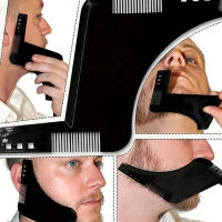 Peine Moustache Negra Para Hombres Peine Moldable Ajustable Con Corte De Barba Accesorios Antidesatornillador Ruler Trimmer De Plástico - details 1