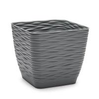 Plastic Forte - Maceta Cuadrada Pequeña con Plato, de 17cm, Maceta para jardines Flores Resistente, Macetero de Plastico - details 4
