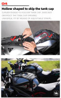 Set De Bolsa De Tanque Para Motocicleta Rhinowalk 10L Impermeable Universal Con Base Bolsas De Hombro Para Viaje Y Exterior - details 11
