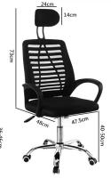 Silla de Oficina con Soporte Lumbar Giratoria Escritorio Sillon Ruedas Despacho casa salon habitacion ergonómica Gaming, escritorio, con reposacabezas - details 0