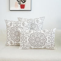 Funda De Cojín Decorativa Bordada Geométrica 45x45cm Estilo Mandala Floral Para El Hogar Materiales 100% Poliéster - details 0