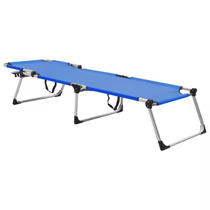 vidaXL Tumbona senior extra alta plegable aluminio Azul, Negro, Rojo Sillas de Exterior Ideal para jardín, playa, piscina, terraza Tumbona Piscina Tumbonas Playa Tumbonas Jardín Exterior - 1