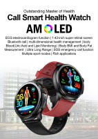 Smartwatch ECG función ECG, 1,43 pulgadas ultra retina 466 * 466 pantalla táctil completa, llamada bluetooth, la medición no invasiva de glucosa, temperatura corporal, oxígeno en sangre, control de la presión, la formación respiratoria - details 0