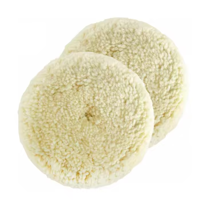 Kit De Pads De Lijado Natural De Lana 2pcs Para Compuesto Corte Reparación Del Cuerpo Del Coche Disco De Lijado De 3/4/5/6/7 Pulgadas - 1