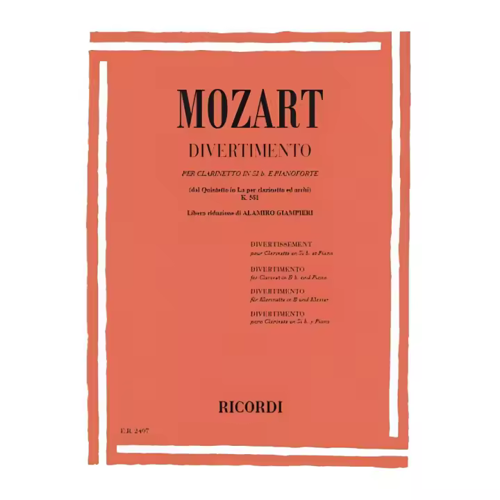 MOZART W.A.-Quinteto (K.581) en La Mayor para Clarinete en Sib y Piano (Giampieri) - 1