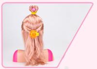Juguetes de peluquería de muñeca de media longitudinal para niños, modelo de simulación de entrenamiento de Cabello, peluquería y maquillaje, Casa de - details 4