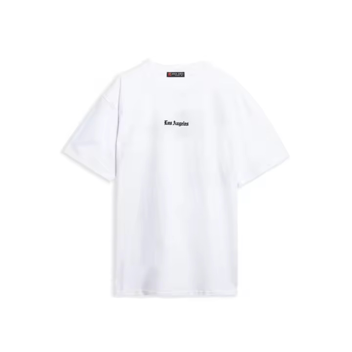 Camiseta Area Zero Blanca Los Angeles Wild Beach Oversized Tee - 1