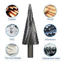 XCAN Broca Estepa Espiral De Acero De Alta Velocidad 4-12mm 4-20mm 4-32mm Con Mango Triangular Para Corte De Agujeros En Madera Y Metal Herramientas De Perforación - details 3