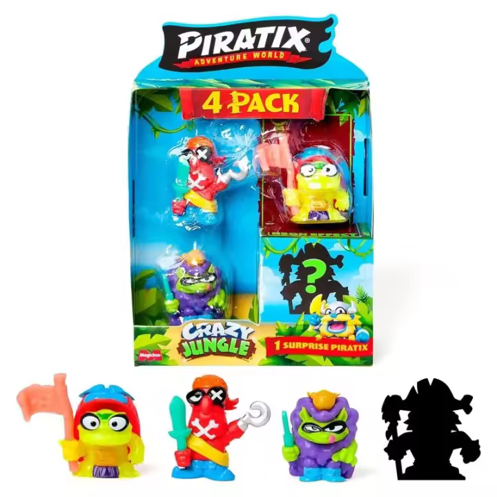 Piratix Adventure World Crazy Jungle Pack 4 Figuras 3-6 40645 MAGIC - 1