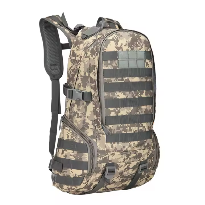 Bolsa de montañismo para exteriores, bolsa de senderismo deportiva 3p, mochila táctica de camuflaje de gran capacidad de 35L, mochila doble para hombres - 1