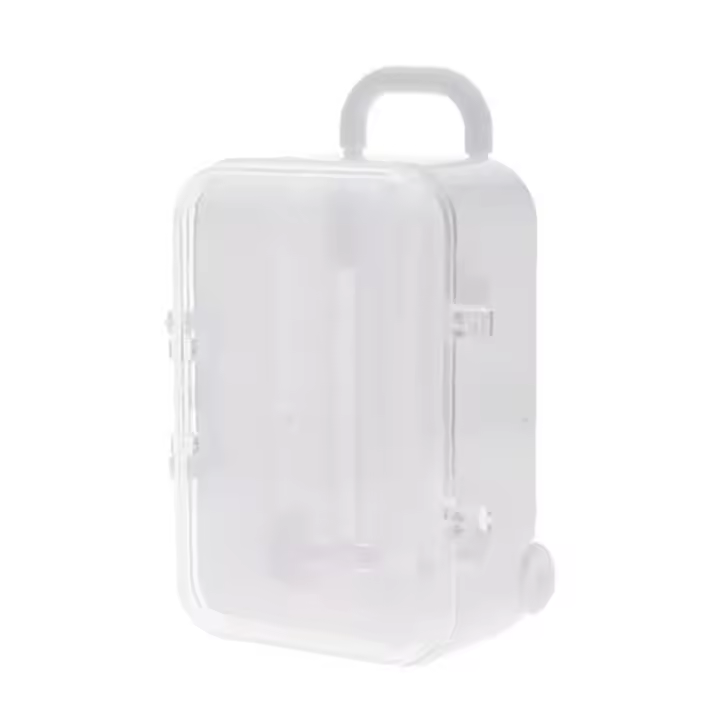 White mini roller travel suitcase candy box personality creative wedding candy box luggage trolley case candy toy small storage - 1