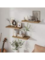 Estante Flotante De Madera Rustica 1 Pc Decoración Nórdica Para El Hogar Almacenamiento En La Pared Regalo Estante De Colgador Para Dormitorio Sala De Estar Baño Cocina - details 5