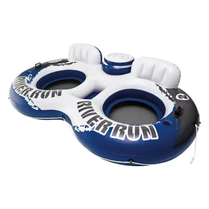 Rueda doble hinchable INTEX river run 2 & nevera - 243x157 cm - 1