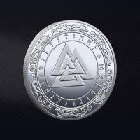 Moneda Commemorativa Vikinga Odin Caballero De Sleipnir Runa Moneda De Metal Souvenir - details 1