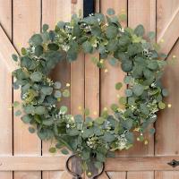 Guirnalda De Hojas Verdes Artificiales Imitación De Eucalipto 78 Pulgadas Con Flores Y Bayas Blancas Para Decoración De Bodas Y Fiestas En El Hogar - details 9