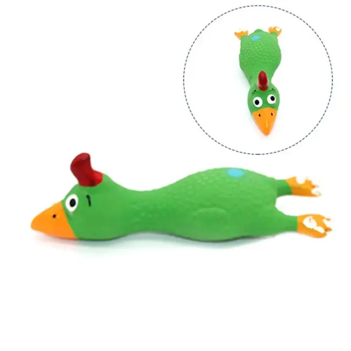 Juguetes Para Masticar De Goma No Tóxica Para Perros Pequeños Y Medianos Juguetes Interactivos Para Cachorros Con Squeaky De Pollo 6.6" Longitud Adecuado Para Tiny Tots - 1