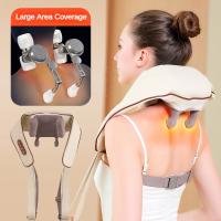 Chalé De Masaje Cuello Y Hombros Con Calentamiento Y Cabeza De Masaje 6D Relajación Muscular Ajustable Masajeador Portátil Para El Cuerpo - details 3