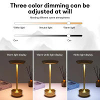 Lámpara De Mesa LED Retro Recargable Sensor Táctil Luz Nocturna Para Lectura Decorativa Para Restaurante Hotel Bar Y Dormitorio - details 14