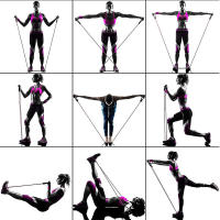 Banda De Resistencia De Fitness Multifuncional Set De 11 Piezas Cuerda De Elasticidad Para Entrenamiento De Fuerza Cinco Colores - details 0