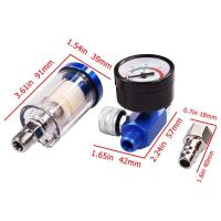 Separador De Aceite Y Agua En Línea Con Regulador De Aire Y Pitón Para Pistola De Pintura Adaptador JP/EU/US Para Herramienta De Aire - details 14