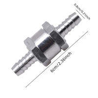 Válvula De Control Unidireccional De Plata Para Automóviles Adecuada Para Gasolina Y Diesel Accesorio Universal Para Coches Barco Helicóptero Fabricado En Aleación De Aluminio - details 13