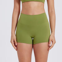 Shorts Deportivos Para Mujer Algodón Nylon Levantamiento De Glúteos Alta Cintura Para Gimnasio Running Yoga Transpirables - details 6