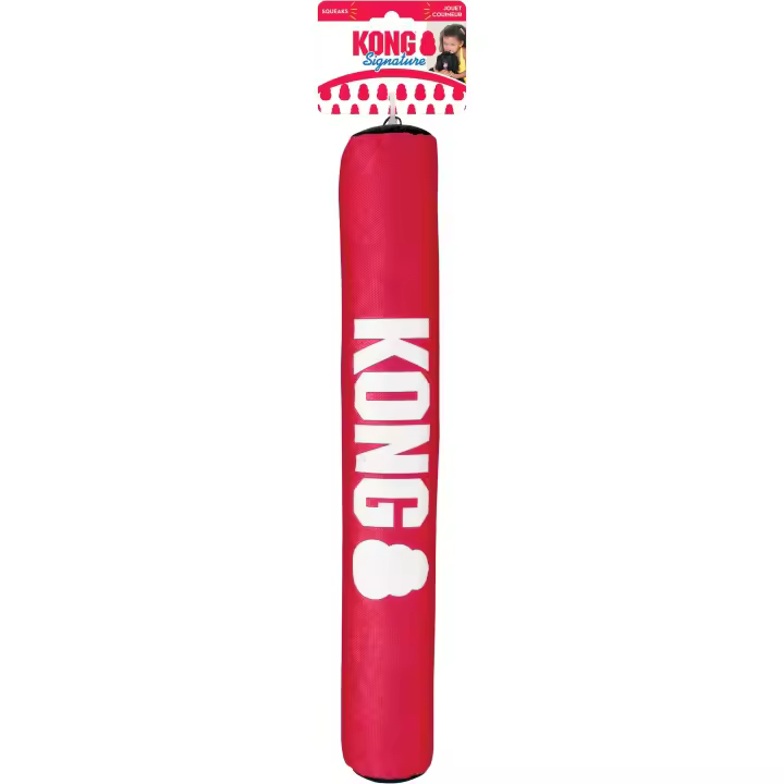 Kong Signature Stick con Cuerda juguete para perros con sonido crujiente y sonajero para más diversión talla M - Kong - 1