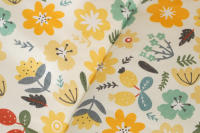 LALA - Barandilla de cuna para Bebé, Valla de Tela anticolisión, Bolsa de Algodón Puro, Cuadros Amarillos, Flor pequeña, 120x30, a Pieza - details 11