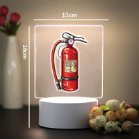 Lámpara De Mesa LED Creativa Para Bomberos Luz Nocturna De Acrílico Cambio De Color Regalo 3D Iluminación Nocturna - details 2