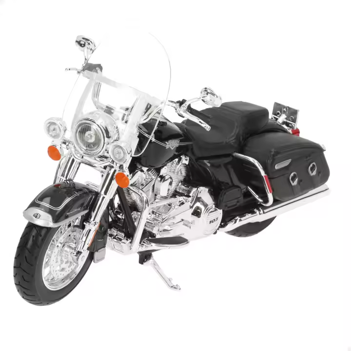 MAISTO - Moto Harley Davidson Road King Classic 2013 FLHRC escala 1:12, réplica oficial con diseño touring clásico, acabados cromados y realistas, ideal para colección, regalo o exposición - 1