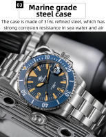 Reloj De Pulsera Mecánico Para Hombre ADDIESDIVE Lujo Cristal De Zafiro Resistente Al Agua 200M Luminoso Acero Inoxidable Analogo AD2064 - details 6