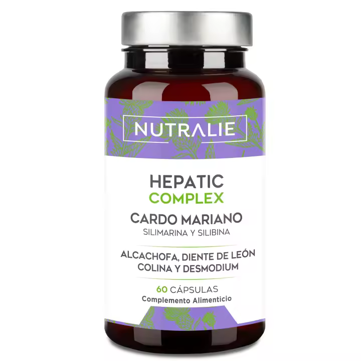 Cardo Mariano Hepatic Complex - 2092mg - Alcachofa + Diente León Detox Hígado - Desmodium + Colina - Milk Thistle 80% Silimarina 30% Silibina - Liver Detox - 60 Cápsulas Veganas - Nutralie - 1
