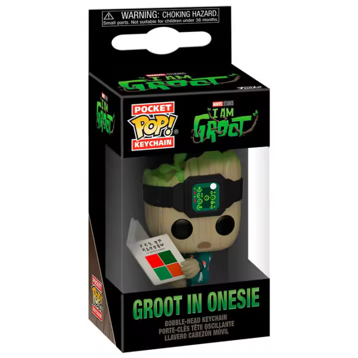 Llavero Pocket POP Marvel I am Groot - Groot with OnesieFigura  Coleccionable - Idea de Regalo- Mercancia Oficial - Juguetes para Niños y Adultos - Movies Fans - Muñeco para Coleccionistas y Exposición - 1