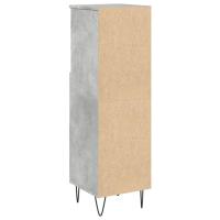vidaXL Armario de baño madera contrachapada gris hormigón 30x30x100 cm - details 3