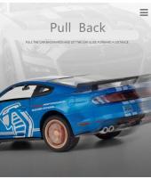 Ford Mustang Shelby GT500 1:32 Coche De Deportes De Aleación Modelo De Metal Con Sonido Y Luz Juguete De Colección Para Niños Regalo - details 5