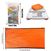 Bolsa De Dormir De Emergencia Portátil Y Reutilizable Caliente Y Segura Para Supervivencia Impermeable Y Aislada Con Capacidad Para Adultos De Altura Estándar - details 1