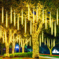 Luces De Lluvia De Meteoros LED 30/50CM Impermeables Para Decoración De Navidad Y Fiestas En Patio Cadenas De Luz De Hadas Con Caída De Lluvia Fairy - details 1