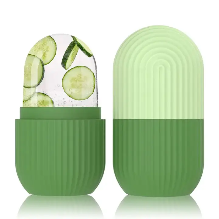 Molde De Hielo De Silicona Para El Cuidado De La Belleza Contour Levantamiento De Glóbulos De Hielo Masaje Facial Reducción De Acné - 1
